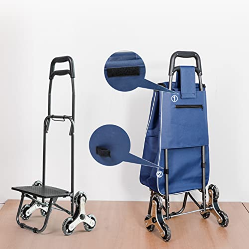 BAOYOUNI Einkaufstrolley Klappbar mit 6 Rollen Stabiler Einkaufswagen Faltbar mit Abnehmbarer Oxford Tasche… – Bild 7