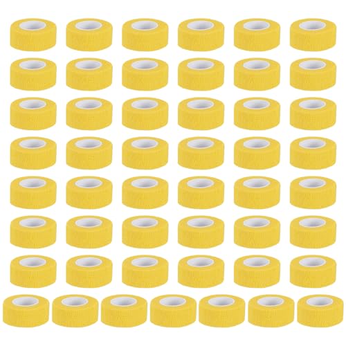 Bandage élastique respirant jaune PATIKIL 50 pcs pour étirement athlétique