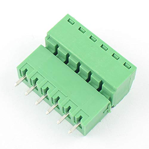 Dbparts 10 Sets 6-Pin (6 Pole) 3.81Mm Pitch Straight Plug-In Screw Terminal Block Connector Panel Pcb Mount Diy #TOP1