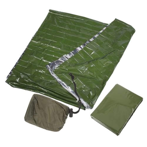 JOINPAYA 1 Set Survival Blankets Portable Emergency Thermal Insulation Blankets for Camping Hiking Outdoor Exploration Includes Carry Bag