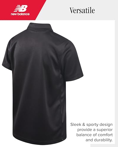 Image of New Balance Boys Short Set - 2 Piece Short Sleeve Collared Golf Boys Polo Shirt & Athletic Shorts for Outdoor Activities
