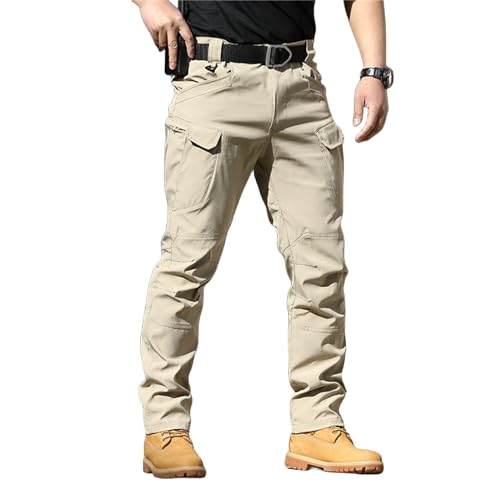 Mens Cargo Pants Baggy Ripstop Tactical Pants with Stretch Pockets Lightweight Waterproof Classic Fit for Outdoor