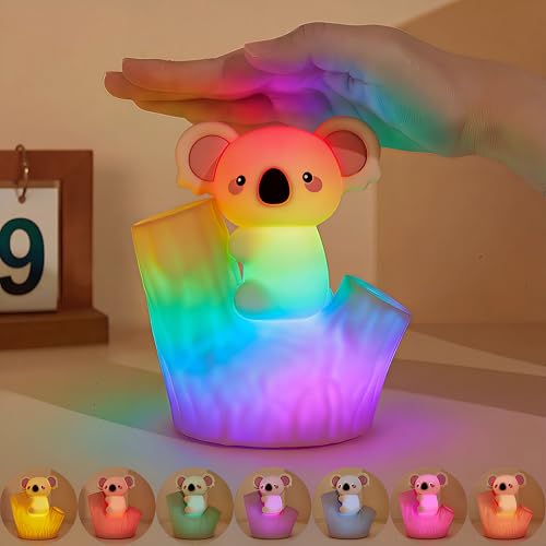 Lámpara de noche infantil Koala LED recargable USB multicolor
