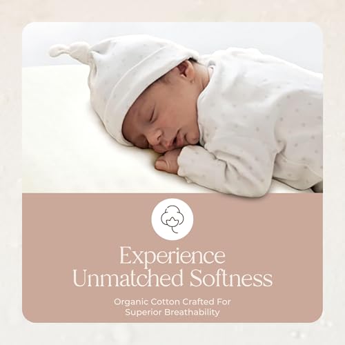 Image of Organic Cotton Pillow Protector King Size - 100% Cotton GOTS Certified Pillow Case Protector with Zipper - Hypoallergenic Machine Washable Edge Piping & Breathable Cover - 2 Pack (Ivory, King)