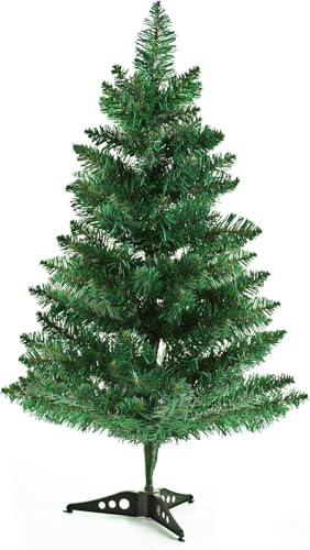 2ft Artificial Christmas Tree - 58cm Green Mini Pine Xmas Tree with Stand, Perfect for Indoor Desktop & Tabletop Holiday Decorations