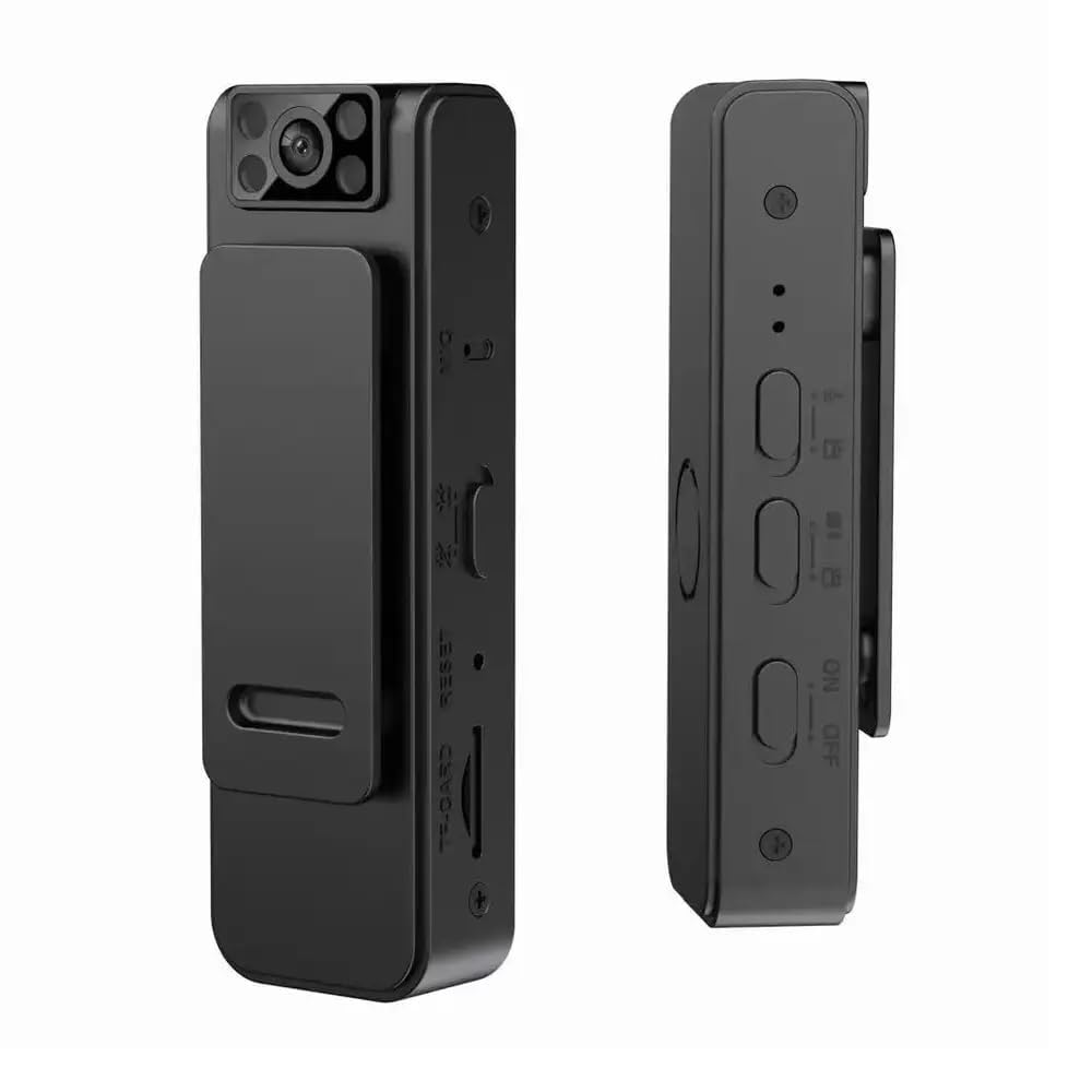 CAMLEIGH 1080p HD AVI Video, One Button Easy Recording, Wearable Body Camera with LAN connectivity for app with Night Vision
