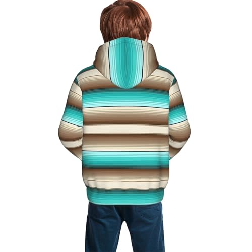 Mexican Serape Hoodie Youth Hooded Sweatshirt 3D Digital Printed With Pockets Tops2