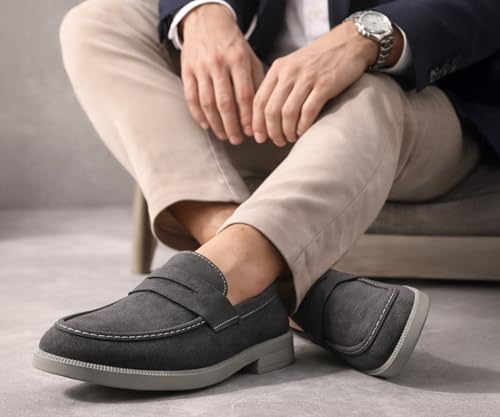 Image of Kraasa Men Premium Driftor 2.0 Block Heel Loafers for Mens, Causals| Lighweight Slip-On's | Soft Cushioned Insole | Super Flexible, Comfortable for Men
