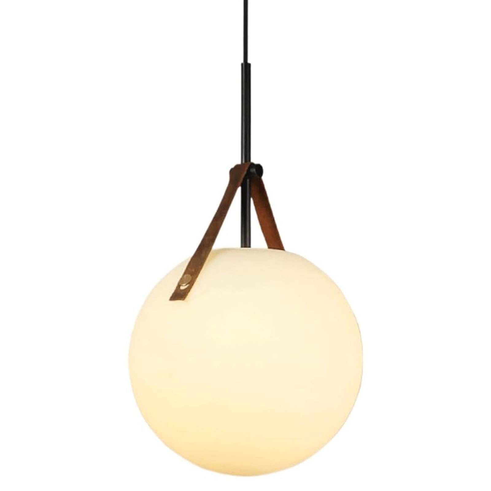 ZBZFGE Luce a Ciondolo a Testa Singola di Base, lampadario Creativo Minimalista Francese, Lampada a Sospensione sferica di personalità in Vetro, apparecchi di Illuminazione Decorativa per Biblioteca,