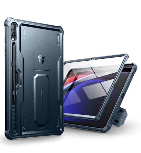 Coque Samsung Galaxy Tab S9 Plus antichoc militaire avec béquille marine