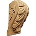 Ekena Millwork CORW01X01X03BACH Mini Acanthus Leaf Block Wood Corbels, 1 3/4"W x 1 1/2"D x 3"H, Cherry