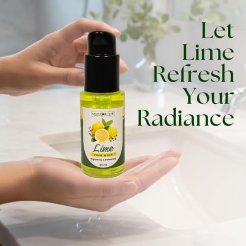 Image of MaheOrthe Lime & Glycerine Gel Face Wash for Oily Skin | Oil Control & Deep Cleansing | Removes Dirt & Excess Oil | Soap Free, Paraben Free Refreshing Cleanser - 65ml. Unisex