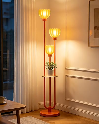 Image of Lightdot Globe Floor Lamp with LED Bulbs Included, Dimmable Floor Lamps,Unique Modern Standing Tall Lamp for Bedroom Living Room /Sofa Beside /Corner Decor-Gold