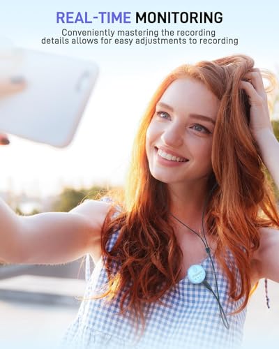 Image of MAONO Wireless Collar Mic for YouTube PC and Type C Mobile, Noise Cancellation Lapel mic with 6H Battery, 100m Transmission, Gain, Mute, Monitoring for YouTube, Vlogging, Podcasting (WM620-Blue)