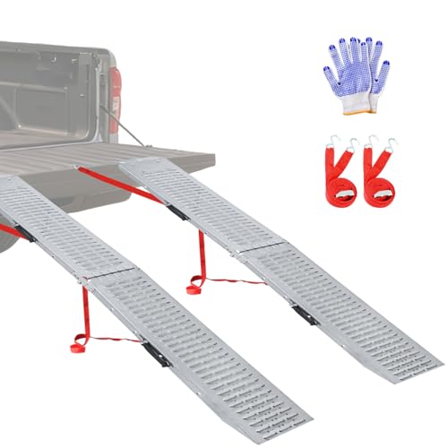 LIEKUMM 74 ATV Ramps 2-Pack 880 lbs Heavy Duty Loading Ramps for Pickup Trucks Folding Truck Ramps for Trailer & Lawn Mower