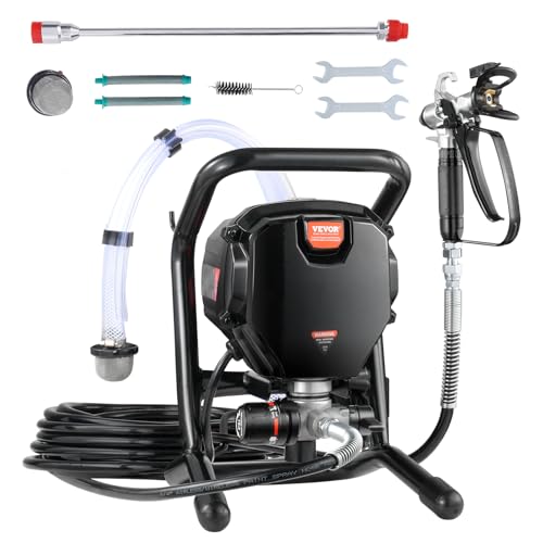 VEVOR Pulverizador de Pintura 750 W Máquinas Pintura Airless 1,2 L/min Pistola de Pulverización Eléctrica sin Aire Presión Máxima 3000 PSI con Manguera de 7,6 m para Pared, Mueble, Exterior, Interior VEVOR Pulverizador de Pintura 750 W Máquinas Pintura Airless 1,2 L/min Pistola de Pulverización Eléctrica sin Aire Presión Máxima 3000 PSI con Manguera de 7,6 m para Pared, Mueble, Exterior, Interior