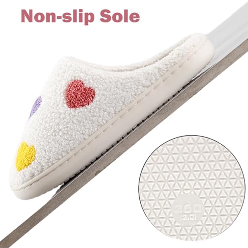 Image of Comfy House Slippers For Women Men, Ladies Fuzzy Bedroom Slippers,indoor Outdoor Memory Foam Shoes