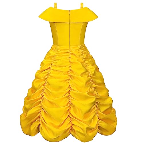 Aoiviss Belle Costume For Girls Belle Princess Dress Up Clothes Birthday Outfit With Accessories #TOP3