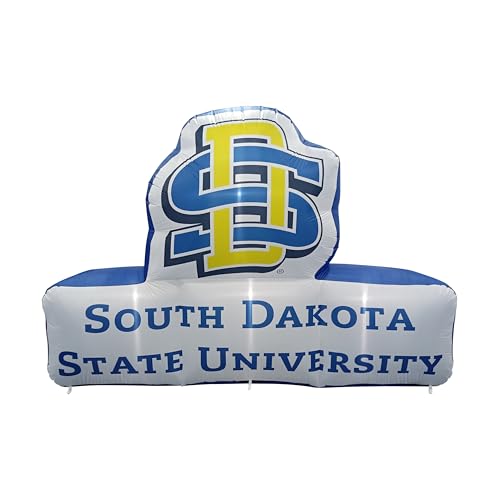 FANMATS NCAA South Dakota State Jackrabbits Inflatable Mascot - Self Inflating Inflatable Display, Built-In Blower & Tethers, Official Team Logo – Show Your Spirit All Year Round