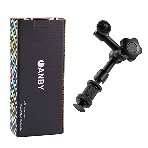 WANBY 7 pulgadas brazo mágico articulado de fricción ajustable con soporte de zapata 1/4 pulgadas tornillo de trípode para cámara réflex digital/DV monitor/luces LED/luz de flash/micrófono/DJI Osmo