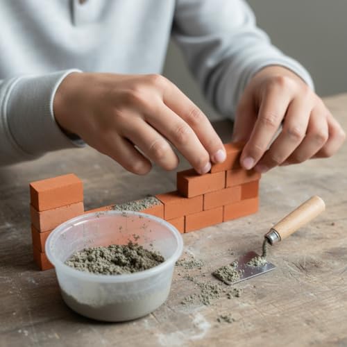 Image of Little Birdie MDF Foundation Bricks W16 X H21 X D 12 mm (100pcs) | Realistic Miniature Bricks for Model Homes and DIY Projects