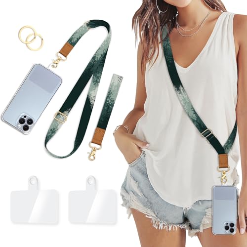Image of Piefly Cell Phone Lanyard Crossbody Wrist Strap Adjustable for Women Forest | Travel Daily Cruise, Around the Neck, Hands-free, Universal, Fit Keys ID badge, Accessories, Compatible with Most Smartphones
