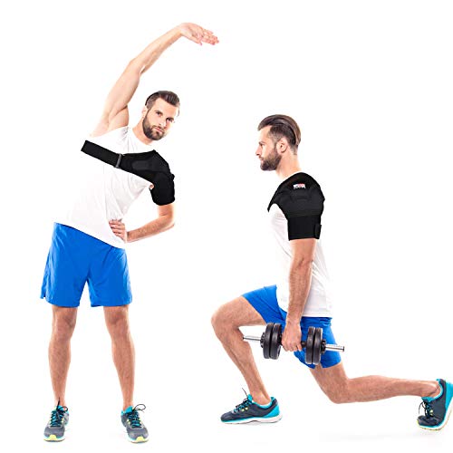 Shoulder Brace for Men and Women Rotator Cuff - for Bursitis, Dislocated AC Joint, Labrum Tear, Tendonitis, Neoprene Compression Support Sleeve (Black, Medium)