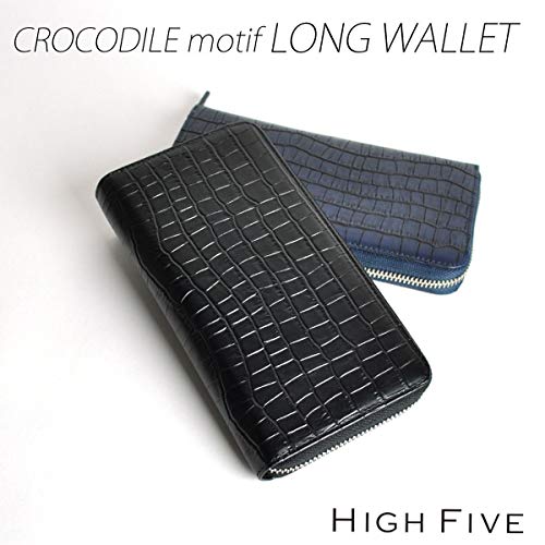 HIGH FIVE Vegan Leather Crocodile Skin Pattern Long Wallet for Women High Capacity Card Coin Purse4
