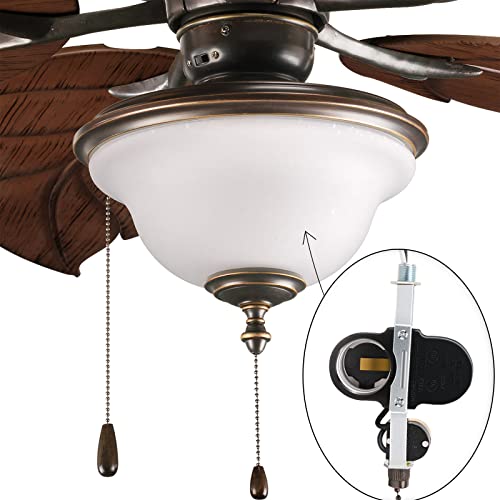 Image of Ceiling Fan Socket Pull Chain Switch Zing Ear ZE-310D with ZE-109M