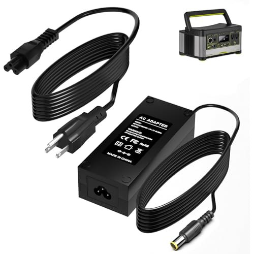 15V 60W Charger, for Goal Zero Yeti 150/400/200X/500X Portable Power Stations, and Power Adapter Cables Compatible with Explorer Solar generators and FANLIDE Portable Power Stations.