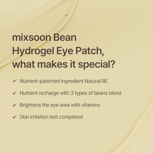 Patchs hydrogel Bean Mixsoon anti-cernes et rides : soin vitamine C et complexe fermenté