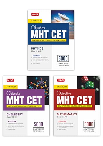 Image of MTG Objective MHT CET Physics, Chemistry, Mathematics (PCM) | 15000+ Chapter-wise Topic-wise MCQs with 5 Years PYQs Book & Mock Test Papers For 2025-2026 Exam (Set of 3)