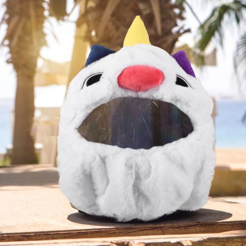 Funda decorativa casco moto unicornio felpa ligera ajuste rápido y seguro 6