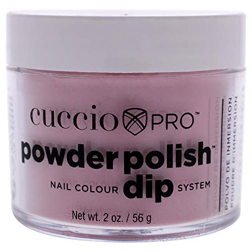 Cuccio Pro Powder Polish Dip - Dusty Rose - Nail Lacquer for Manicures & Pedicures, Easy & Fast Application/Removal - No LED/UV Light Needed - Non-Toxic, Odorless, Highly Pigmented - 2 oz