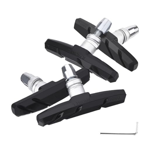 自転車ブレーキシュー Vタイプ ブレーキパッド 全天候型 耐久 マウンテンバイク ロードバイク 用 70mm 左右分け設計 マウンテンバイク/ロードバイク/折りたたみ自転車用 (4個セット)