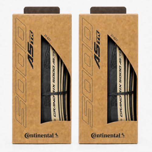 Continental Grand Prix 5000 All Season TR - Tubeless Road Bike Tire | Conquer Every Season - BlackChili, Vectran Breaker, LazerGrip, Active Comfort Technology, 2 Pack (Black/Cream) (700x32)
