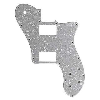 Pickguard personnalisé pour guitare Fender Professional Telecaster Deluxe Style Shawbucker (4 plis blanc nacré) - Les Beatles, Paul McCartney, John Lennon, RIngo Starr, George Harrison