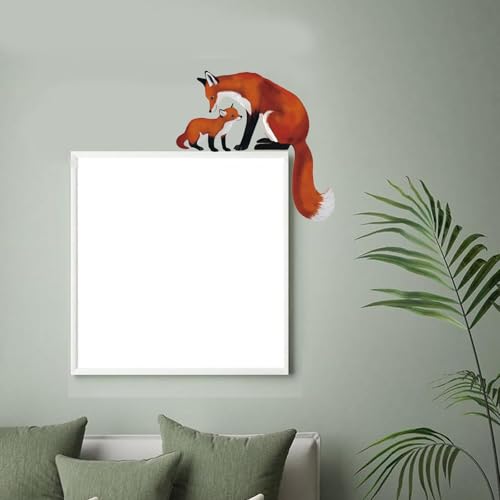 Vinilos Decorativos Zorros Rojos para Pared y Puerta miniatura 1