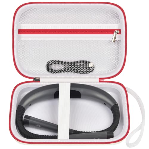 Image of GWCASE Hard Carrying Case for Glocusent for Vekkia LED Neck Reading Lights | Shock-Resistant EVA, Mesh Pocket for Cable, Keep Small Gear Neat for Bedtime Reading, Crochet, Travel, S, White, Box Only