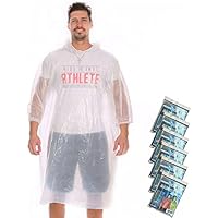 Aolegoo Chubasquero Impermeable Desechable, Adulto Chubasquero Transparente, Poncho Impermeable con Capucha y Mangas Ideal para Pesca, Viajes, Festivales, Parques Temáticos, Ciclismo (6 Piezas)