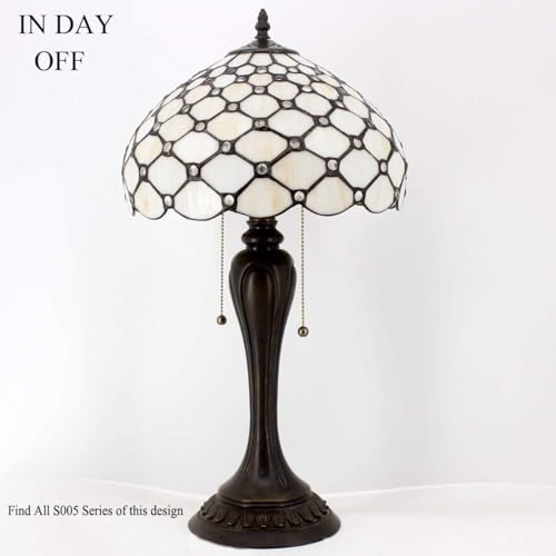 Image of WERFACTORY Tiffany Lamp 21 Inch Stained Glass Table Lamp Desk Reading Light