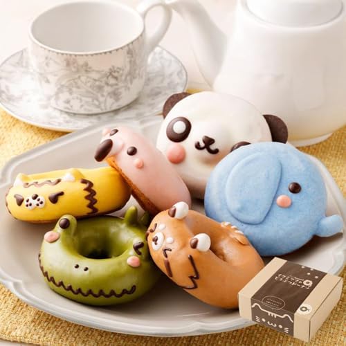 動物園ドーナツセット 6個入り レッサー フラミンゴ ライオン ぞう わに イクミママパンダ