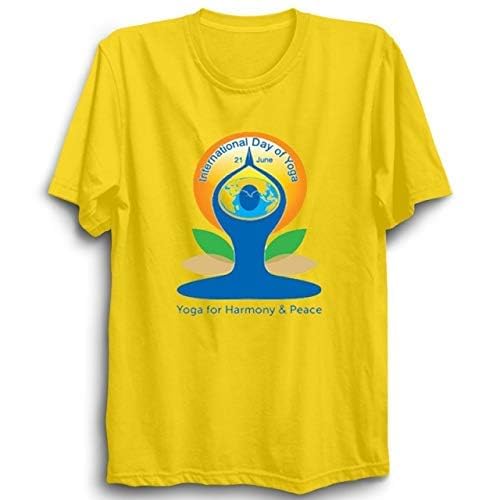 print bharat PrintBharat Unisex Yoga White Half Sleeve Polyster Tshirts Size-picture-41