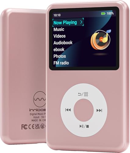 Image of Mp3 Player with Bluetooth Y1 Portable Music Digital Players Supports Playlist Audiobook Video Nice Gadget for Kids Pink