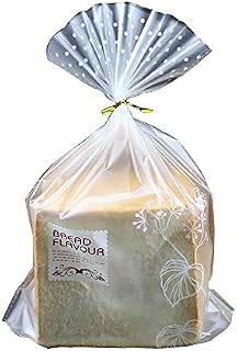 Reusable Bread Poly Bags  Pack of 100 Entirely Transparent Clear Bakery Bags  Bread Loaf Packing Bags with 100 Gold Twist Ties  Clear Thick Gussted Grocery Bakery Bags for Homemade Bread 9x3x12"