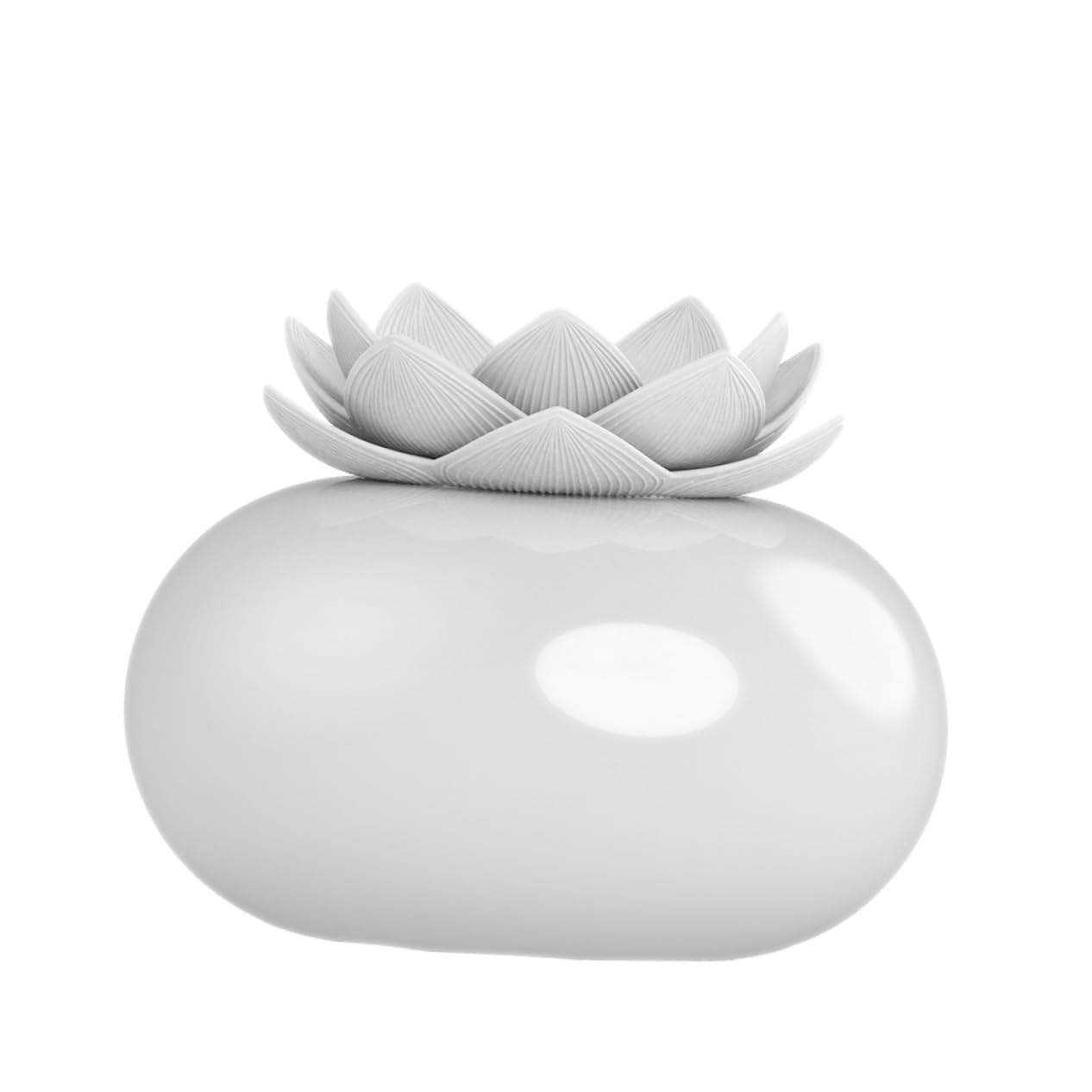 Leiser Aromadiffusor und Luftbefeuchter in Lotusform aus Keramik als Diffusoren für Ätherische Öle im Spa und Yoga für Sanfte Luftreinigung und Angenehmen Duft