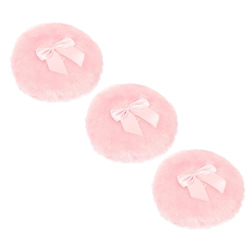 OHPHCALL 3pcs Bow Puff Polvo Seco Puff Hogar Polvo Puffs Baby Powders Puff Maquillaje Polvo Puff Kid Herramientas Pequeño Soplo De Polvo Puff