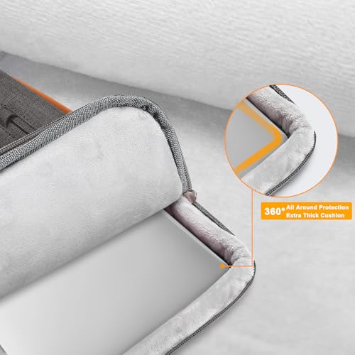 Image of MOSISO 360 Protective Laptop Shoulder Bag,17-17.3 inch Computer Bag Compatible with MacBook, HP, Dell, Lenovo, Asus Notebook,Side Open Messenger Bag with 4 Zipper Pockets&Handle, Taupe Gray