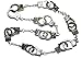 Miniblings Handschellen Kette Halskette 80cm Daumenschellen Polizei viele Silber - Handmade Modeschmuck - Kugelkette verilsbert