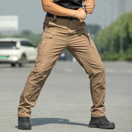 Tactical Pants for Men Stretch Relaxed Ripstop Waterproof Hiking Work Pants - 1